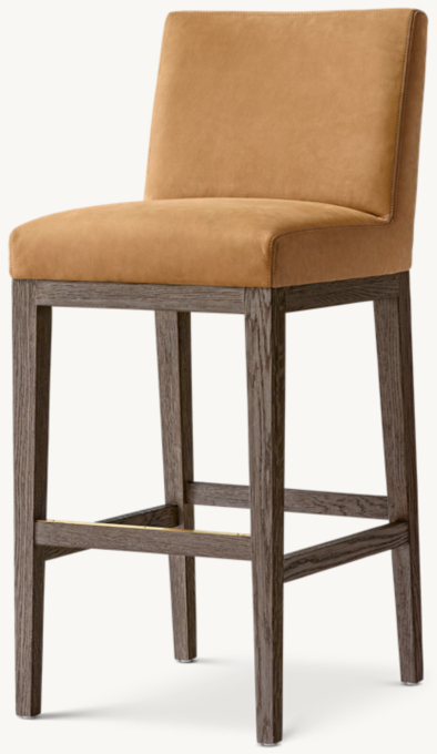 Morgan Armless Leather Bar &amp; Counter Stool