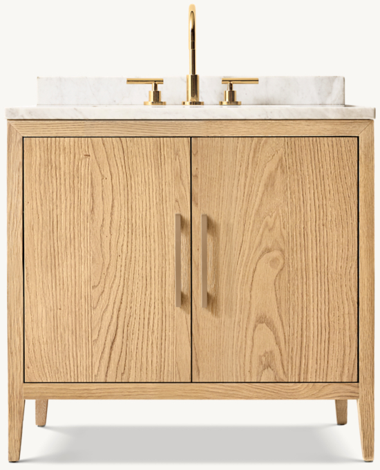 French Contemporary - Meuble-vasque simple 