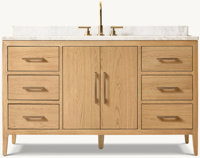French Contemporary - Meuble-vasque simple extra large 