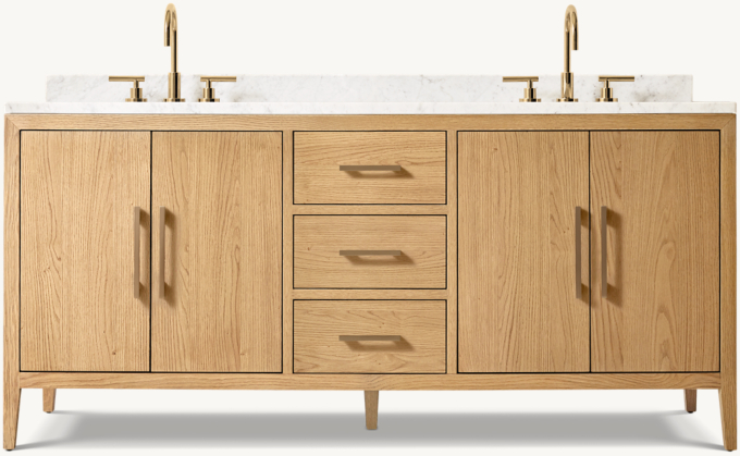 French Contemporary Double Vanity