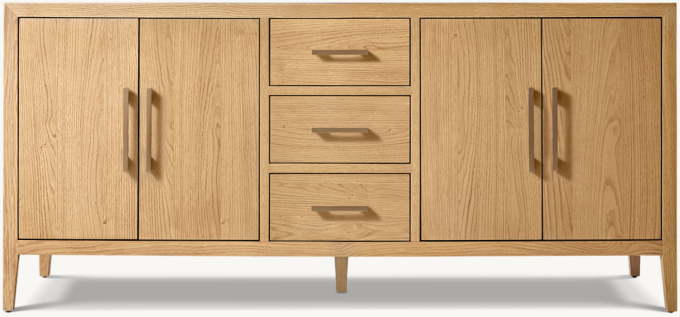 72&#34; vanity shown in Natural Oak/Satin Light Brass.