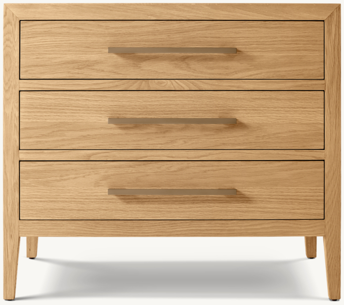 French Contemporary Closed Nightstand RH