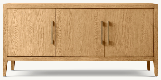 French Contemporary Triple-Door Media Console