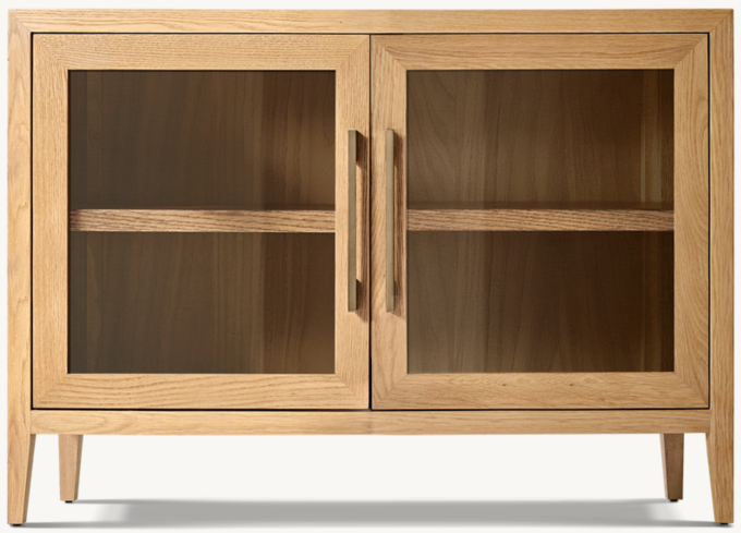 French Contemporary Glass Double-door Sideboard