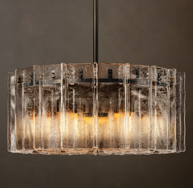 37" chandelier shown in Bronze.