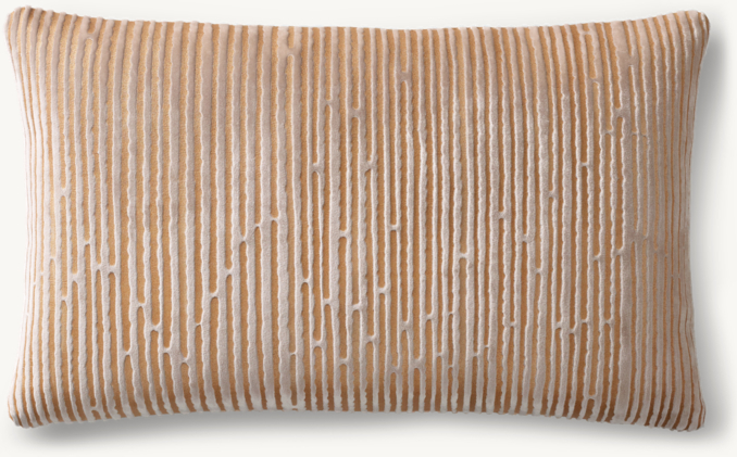 Overhead view of Italian Piscinas Parallel Pillow Cover - Lumbar 