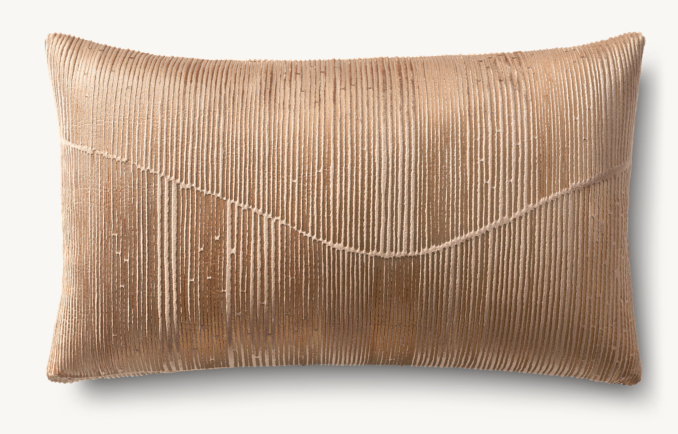 Overhead view of Italian Piscinas Wave Pillow Cover - Lumbar 