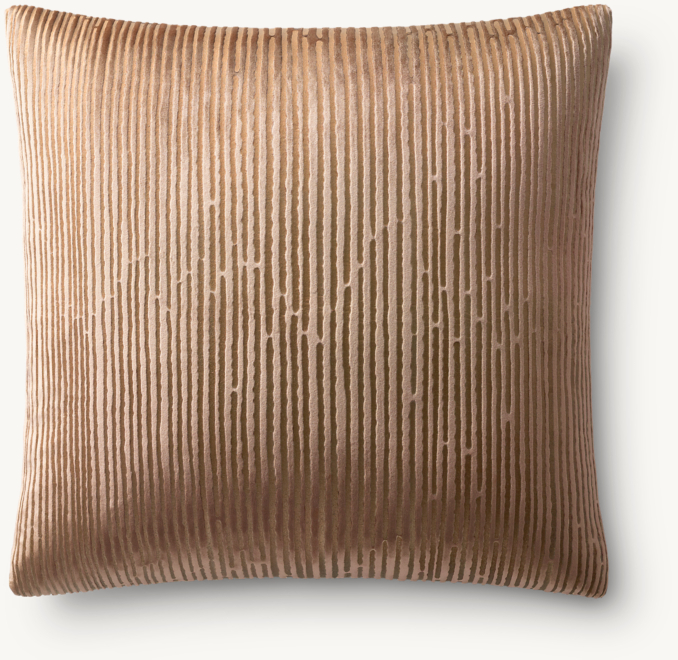 Overhead view of Italian Piscinas Parallel Pillow Cover - Square 