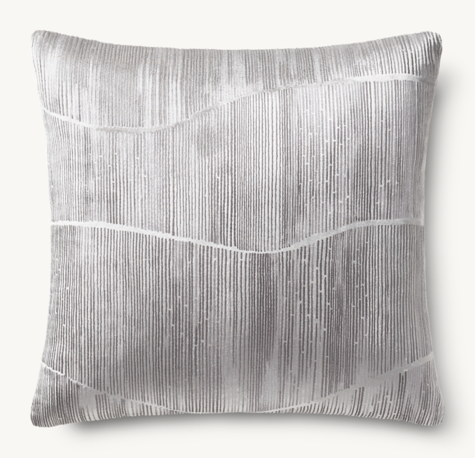 Overhead view of Italian Piscinas Wave Pillow Cover - Square 