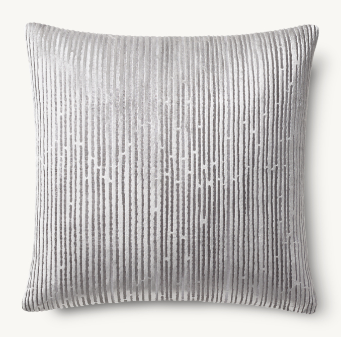 Overhead view of Italian Piscinas Parallel Pillow Cover - Square 