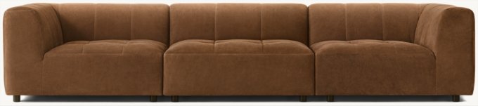 Burano Modular Leather Corner Chair 3-Piece Sofa