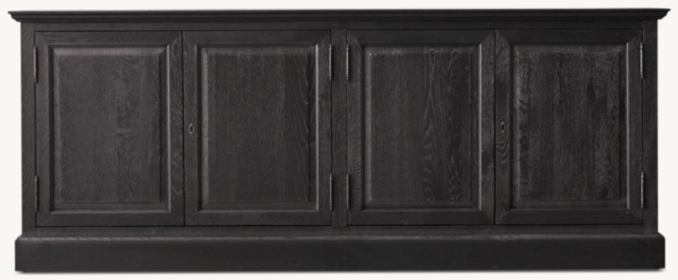 Front view of French 4-Door Sideboard 