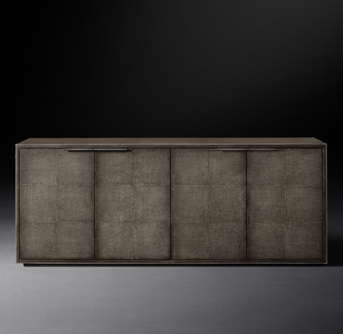 Saunderson Shagreen Panel 4-Door Media Console