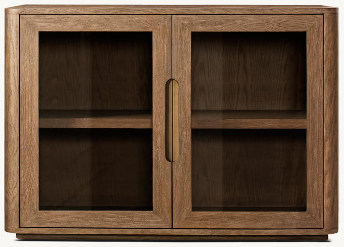Front view of Breton Glass Double-Door Sideboard 