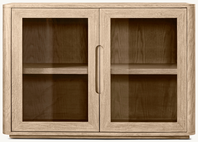 Front view of Breton Glass Double-Door Sideboard 