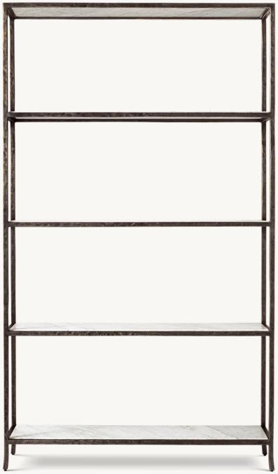 Front view of Josephine Marble Shelving