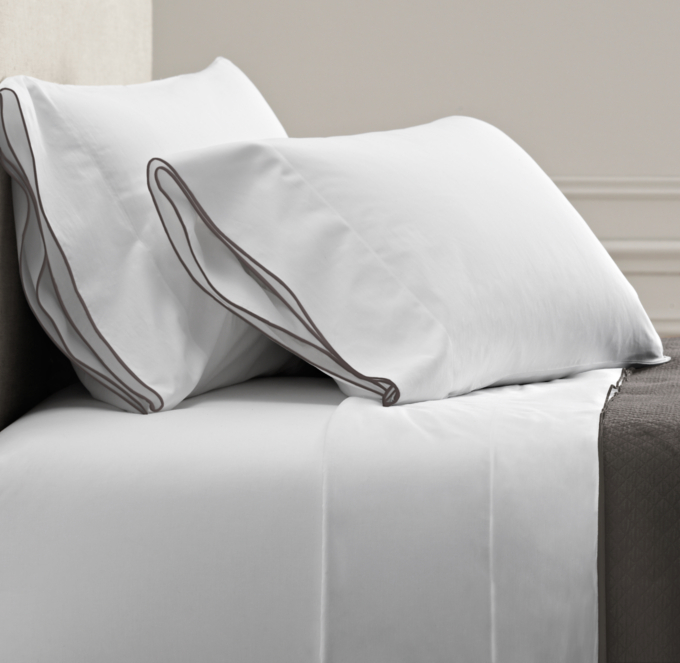 Italian Tipped Satin Stitch Sheet Set