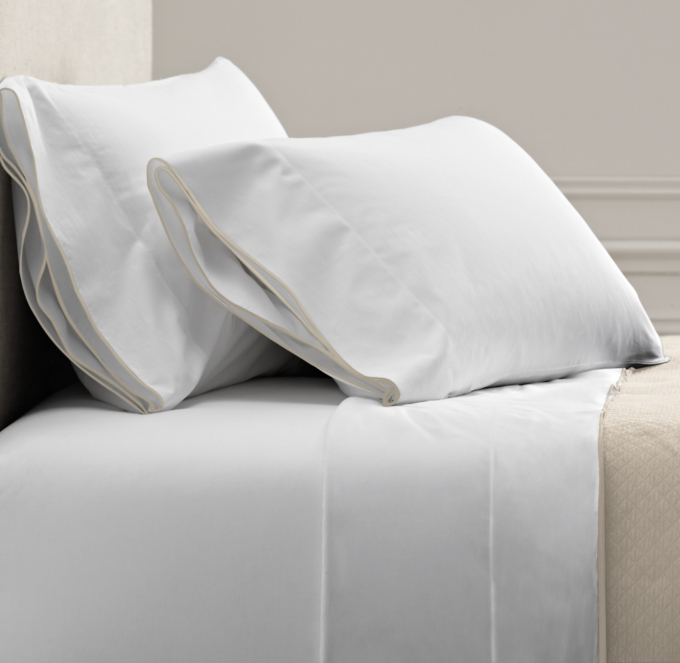 Italian Tipped Satin Stitch Sheet Set