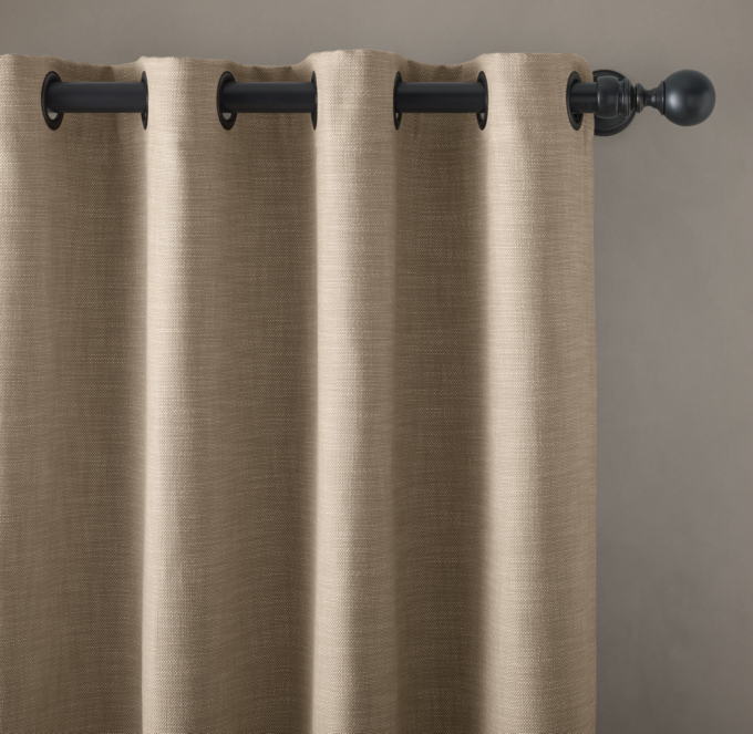 Outdoor Perennials&#174; Performance Textured Linen Weave Drapery - Grommet