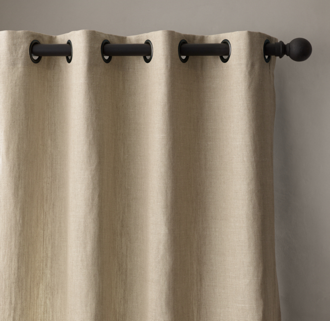 Belgian Textured Linen Drapery - Grommet