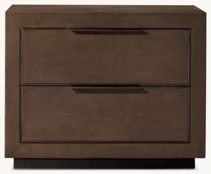 Cela Shagreen Closed Nightstand RH