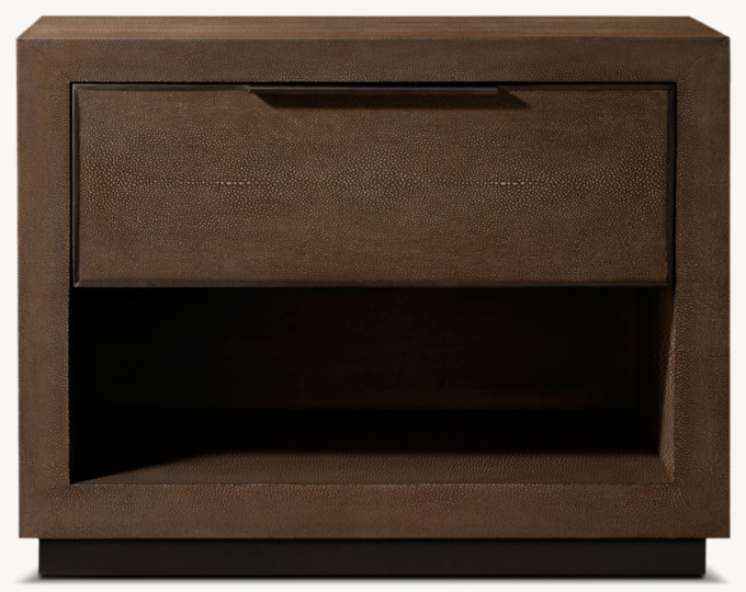 Cela Shagreen Open Nightstand
