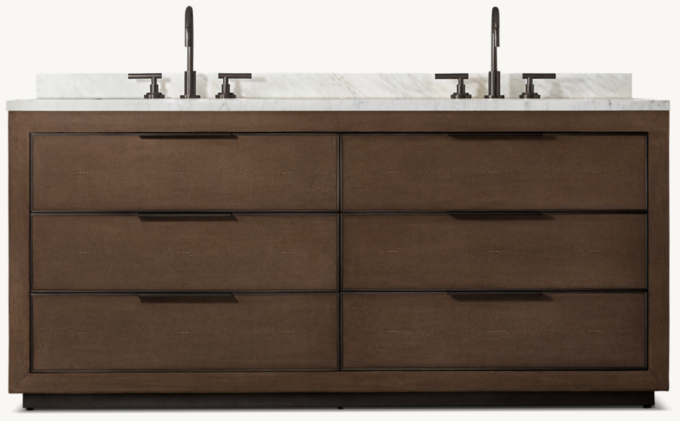 Cela Shagreen Double Vanity