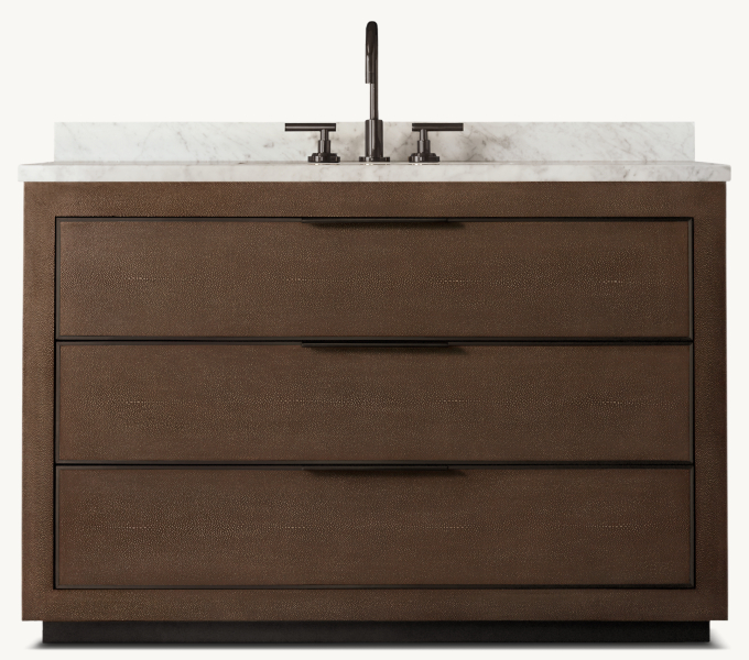 Cela Shagreen Single Extra-Wide Vanity