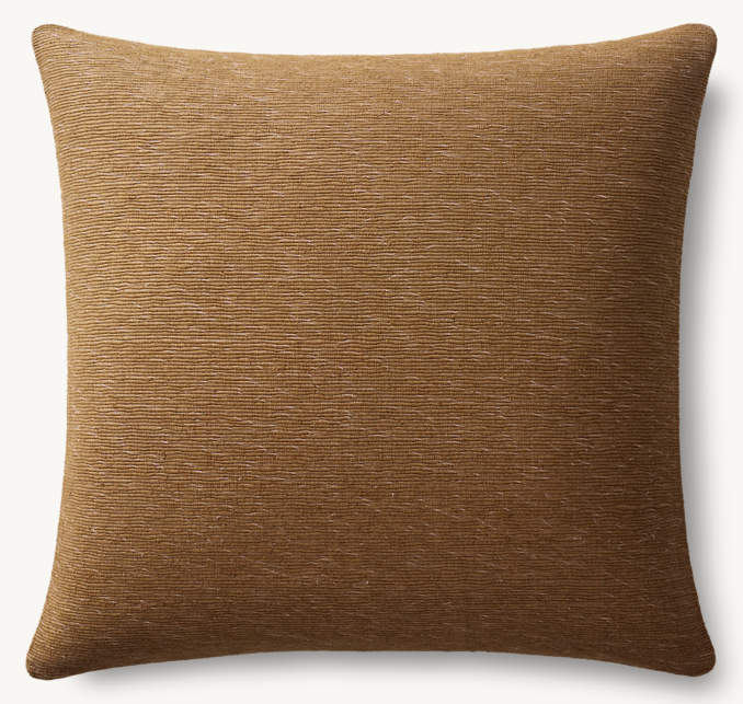 Overhead view of Seta Raw Silk Faille Pillow Cover - Square 
