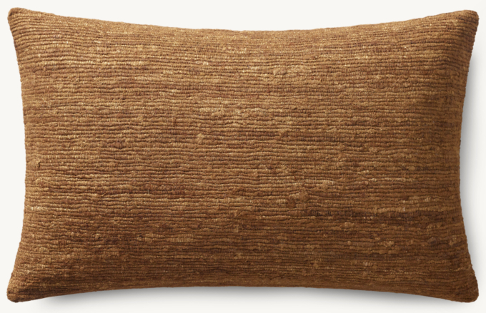 Seta Raw Silk Textured Pillow Cover - Lumbar