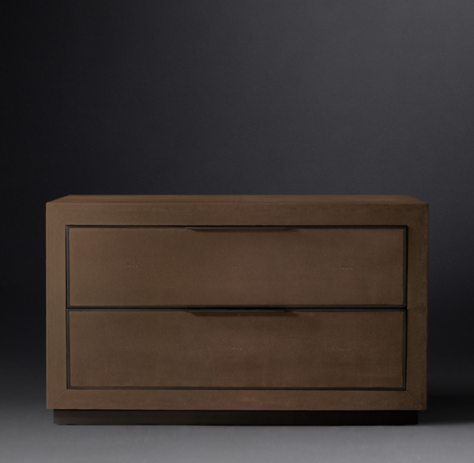 Cela Shagreen Closed Nightstand