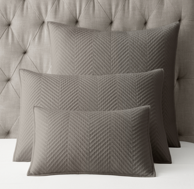 Washed Herringbone Sateen Sham