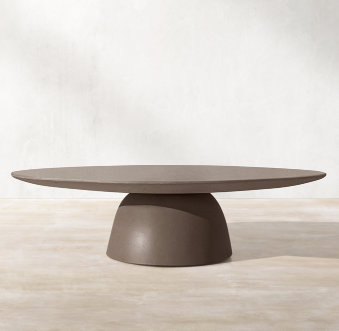 Ellisse Concrete Round Coffee Table
