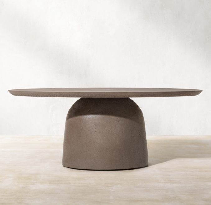 Ellisse Concrete Oval Dining Table