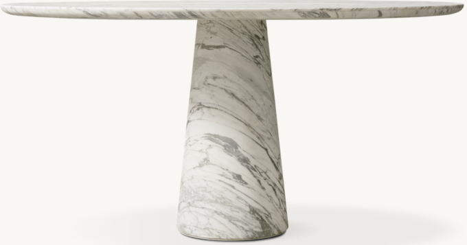 Cellini Arabescato Marble Round Dining Table