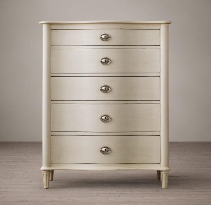 Empire Rosette 5Drawer Narrow Dresser