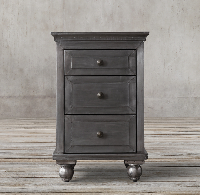 Annecy MetalWrapped 18" Closed Nightstand
