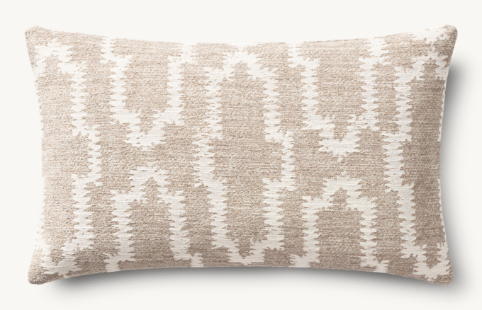 Nazaré Block Print Outdoor Pillow Cover - Lumbar  