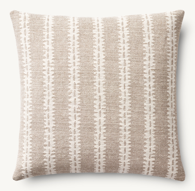 Nazaré Notched Stripe Outdoor Pillow Cover - Square  