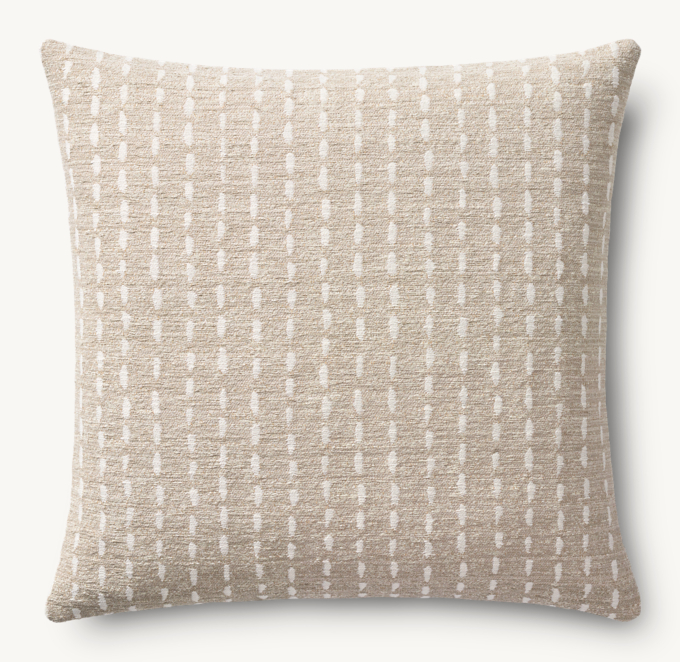 Nazaré Stitched Stripe Outdoor Pillow Cover - Square  