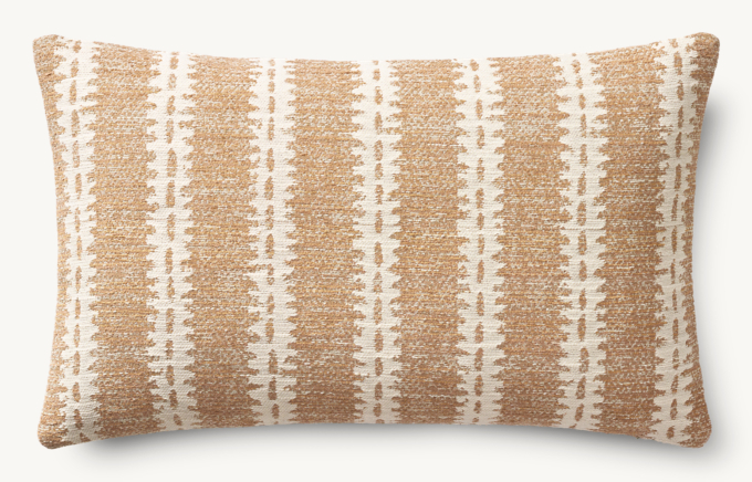 Nazaré Notched Stripe Outdoor Pillow Cover - Lumbar  