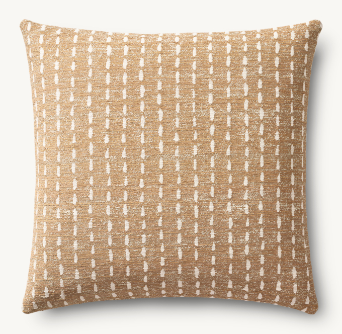Nazaré Stitched Stripe Outdoor Pillow Cover - Square  