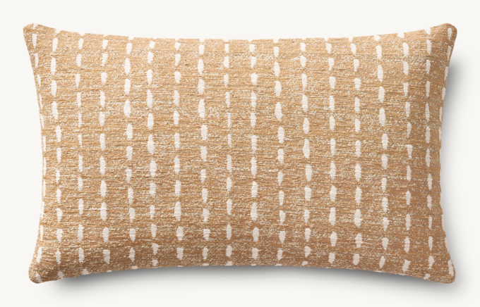Nazaré Stitched Stripe Outdoor Pillow Cover - Lumbar  