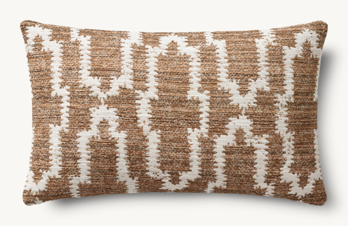 Nazaré Block Print Outdoor Pillow Cover - Lumbar  