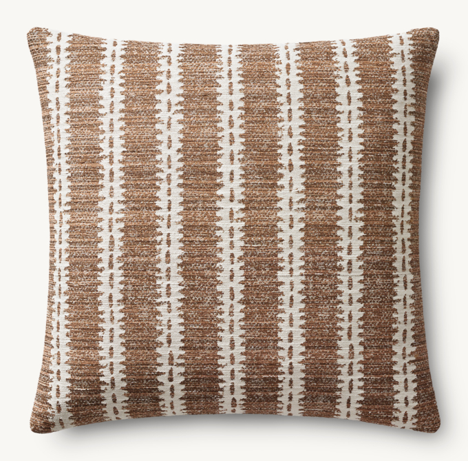 Nazaré Notched Stripe Outdoor Pillow Cover - Square  