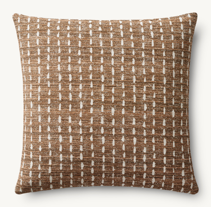 Nazaré Stitched Stripe Outdoor Pillow Cover - Square  