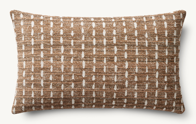 Nazaré Stitched Stripe Outdoor Pillow Cover - Lumbar  