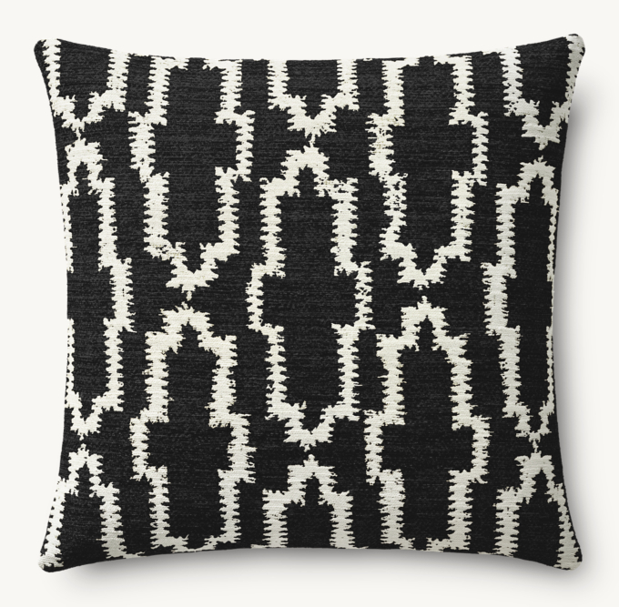 Nazaré Block Print Outdoor Pillow Cover - Square  