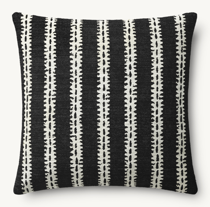 Nazaré Notched Stripe Outdoor Pillow Cover - Square  