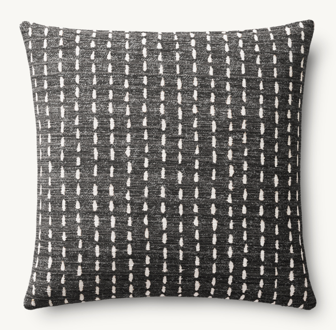 Nazaré Stitched Stripe Outdoor Pillow Cover - Square  